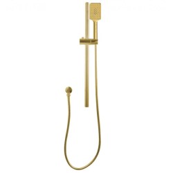 Round Brushed Yellow Gold Shower Rail with 3 Functions Handheld Shower Set